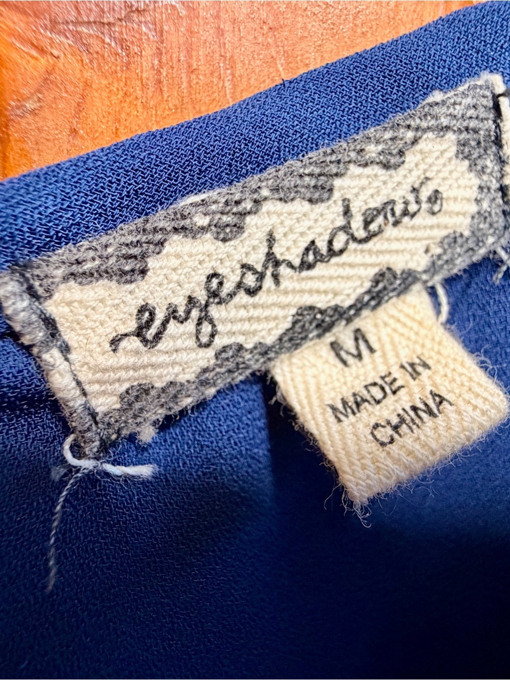 Eyeshadow Dusty Blue Scoop-Neck Blouse with Eyelet Detail - Picture 3 of 4